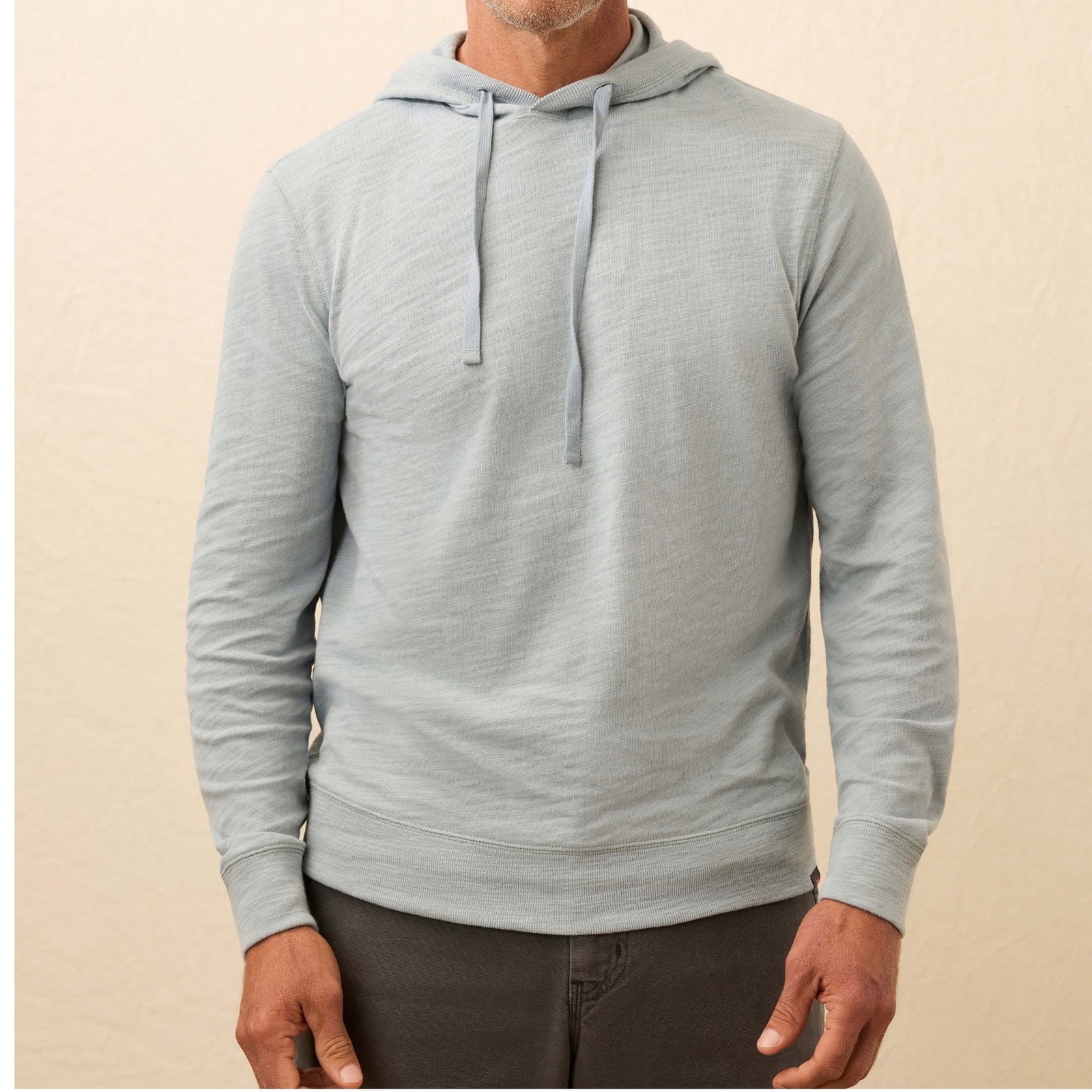 Faherty Sunwashed Midweight Organic Cotton Hoodie In Alaskan Blue - Small